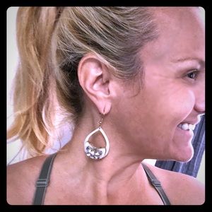 Pearlescent Statement dangle Drop earrings